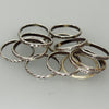 Sterling Silver Hand Stamped Stacking Ring Set