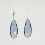 Iolite Teardrop Statement Earrings | Handcrafted Sterling Silver