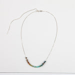 African Turquoise Adjustable Slide Chain Gemstone Necklace