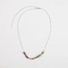 Turquoise & Ocean Jasper Adjustable Slide Chain Gemstone Necklace