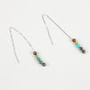 African Turquoise Threader Earrings