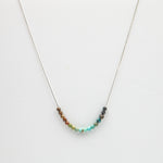 African Turquoise Adjustable Slide Chain Gemstone Necklace