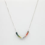 Ocean Jasper Matte Adjustable Slide Chain Gemstone Necklace