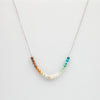Turquoise, Amazonite & Chrysocolla Adjustable Slide Chain Gemstone Necklace
