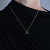 Natural Aquamarine Pendant Necklace with Fully Adjustable Gold-Filled Chain