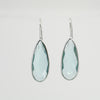 Natural Aquamarine Teardrop Statement Earrings | Handcrafted Sterling Silver