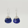 Natural Lapis Lazuli Drop Earrings | Handcrafted Sterling Silver Wire Wrapped Jewelry