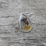 Natural Montana Agate Statement Ring in Sterling Silver | Size 7