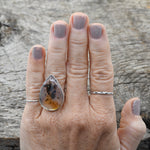 Natural Montana Agate Statement Ring in Sterling Silver | Size 7