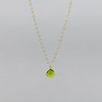 Natural Peridot Gold-Filled Pendant Necklace | August Birthstone