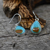 One-of-a-Kind Turquoise & Sterling Silver Teardrop Earring