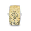 Psilomelane Dendrite Men'S Ring - Flowers in the Meadow