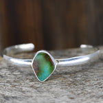 Authentic Freeform Turquoise Sterling Silver Cuff Bracelet | Adjustable Bohemian Statement Piece