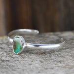 Authentic Freeform Turquoise Sterling Silver Cuff Bracelet | Adjustable Bohemian Statement Piece