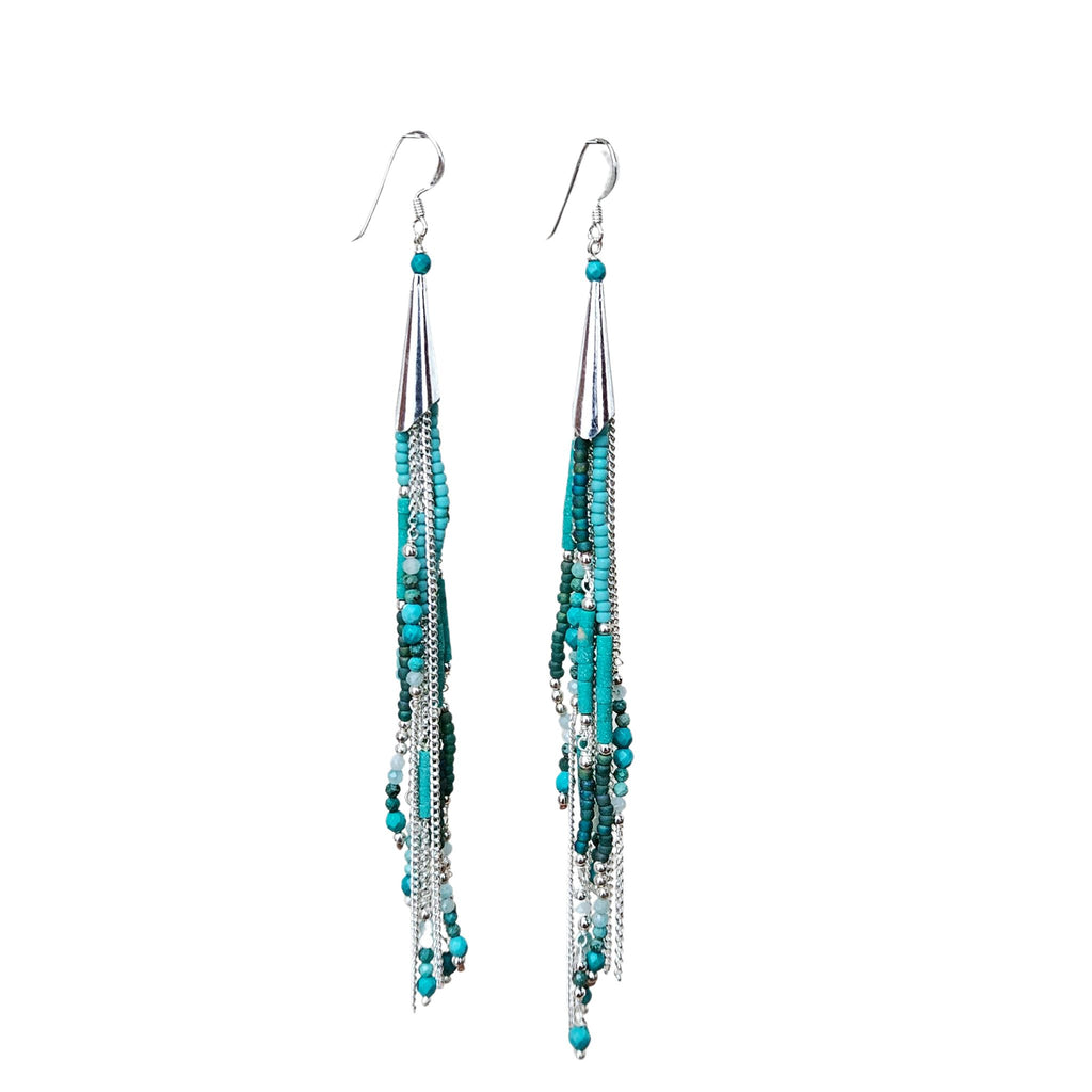 Turquoise | Silver Daydreaming Earrings