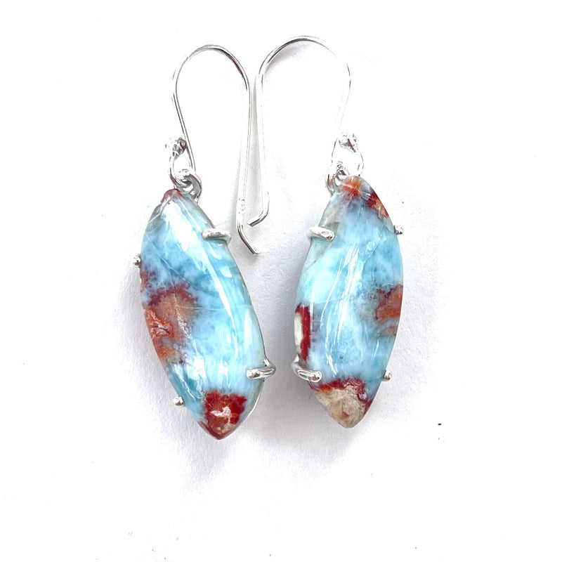 Larimar Oval Earings