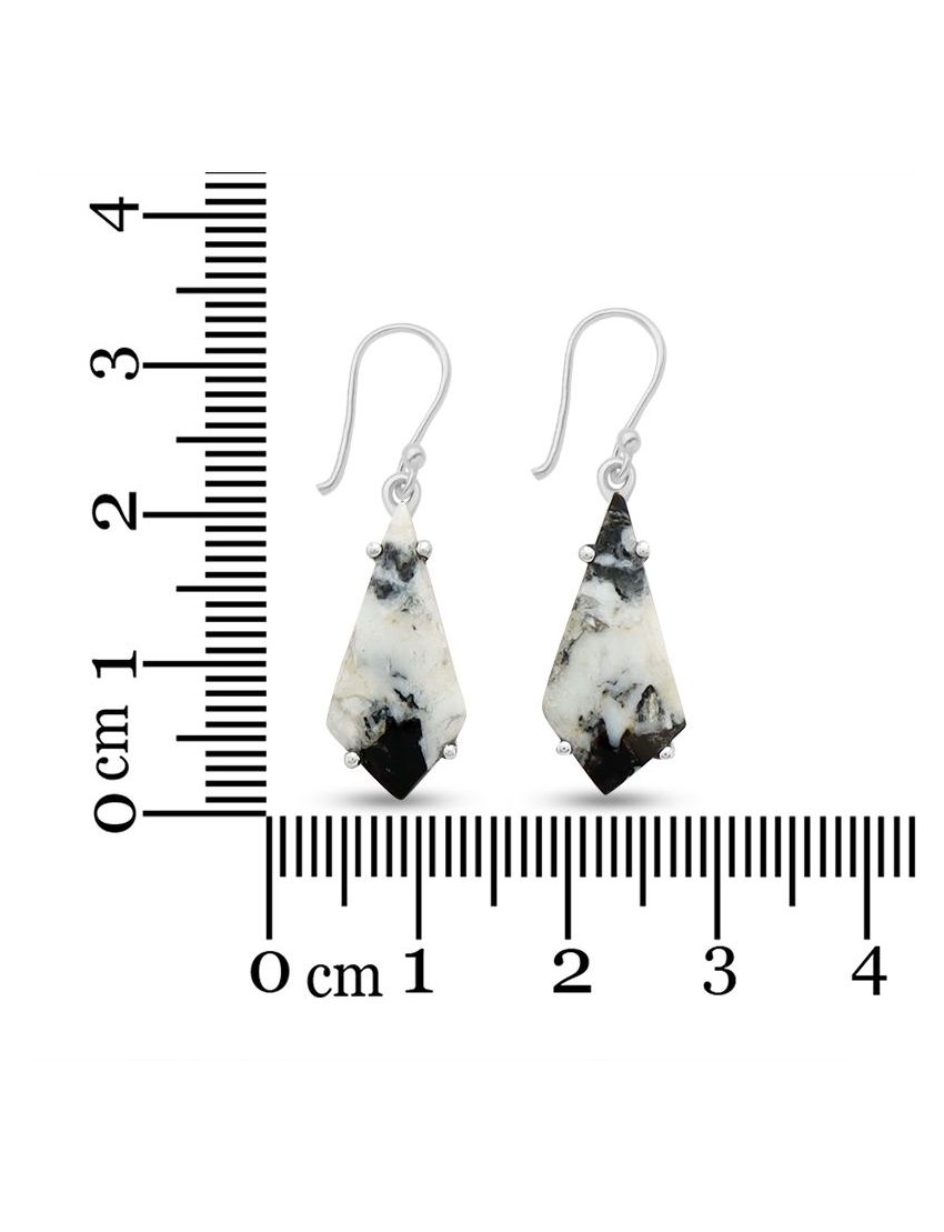 White Buffalo Sterling Silver Kite Shaped Pendant 